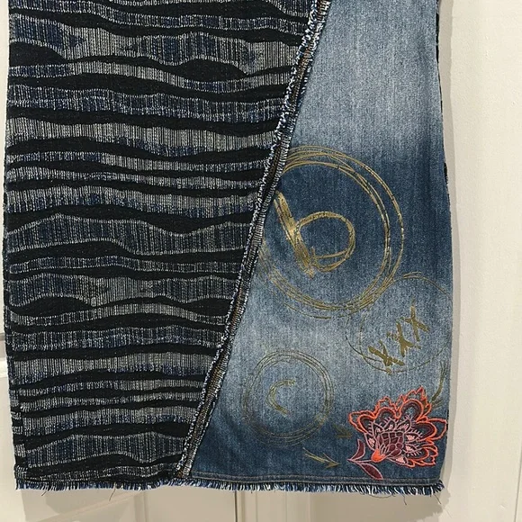 Desigual Denim Dress with Stud Details - Picture 5 of 5